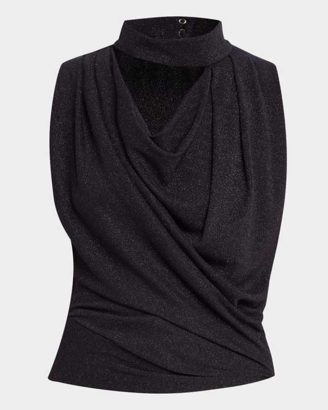 Foa Sparkly Draped Top